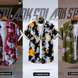 CHINA MICRO SHIRT COMBOO BLACK& REDWINE&OLIVE
